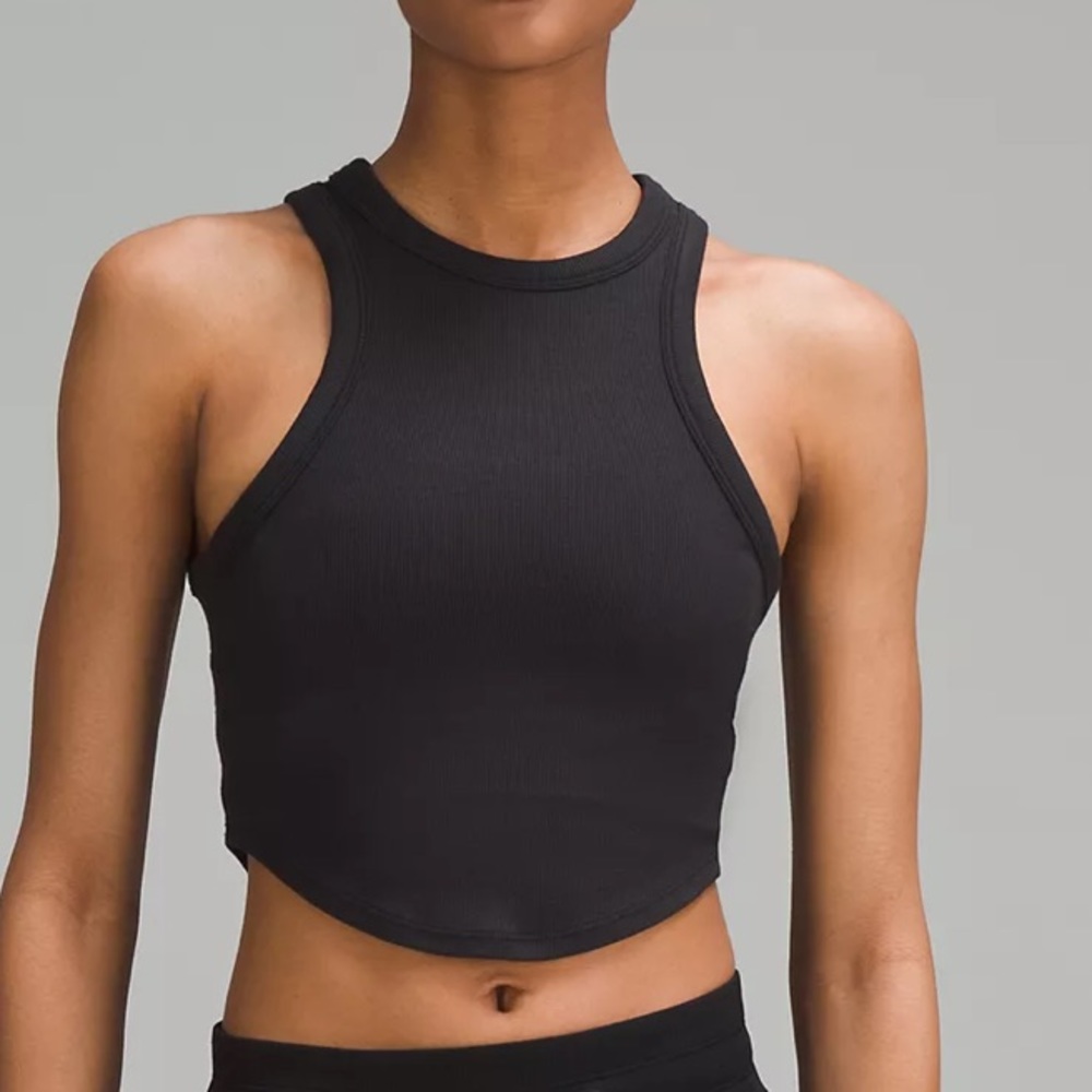 Lululemon Black Cropped Tank Top